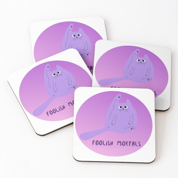 Item preview, Foolish Mortals Inappropriately Funny Purple Kitty Cat designed and sold by apathecary.