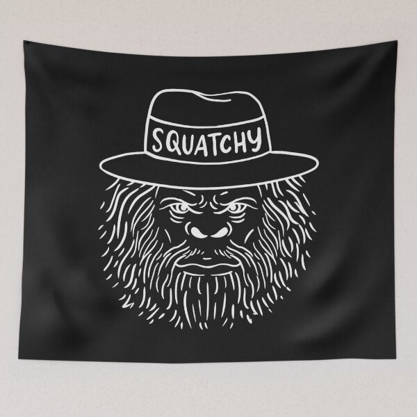 Item preview, Squatchy Bigfoot Mystery Grumpy Sasquatch Abominable Monster in the Woods ( White Edition ) designed and sold by SimonGs.