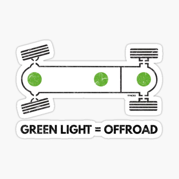Syncro Greenlight = offroad T3 Bus Bulli Vanagon Sticker