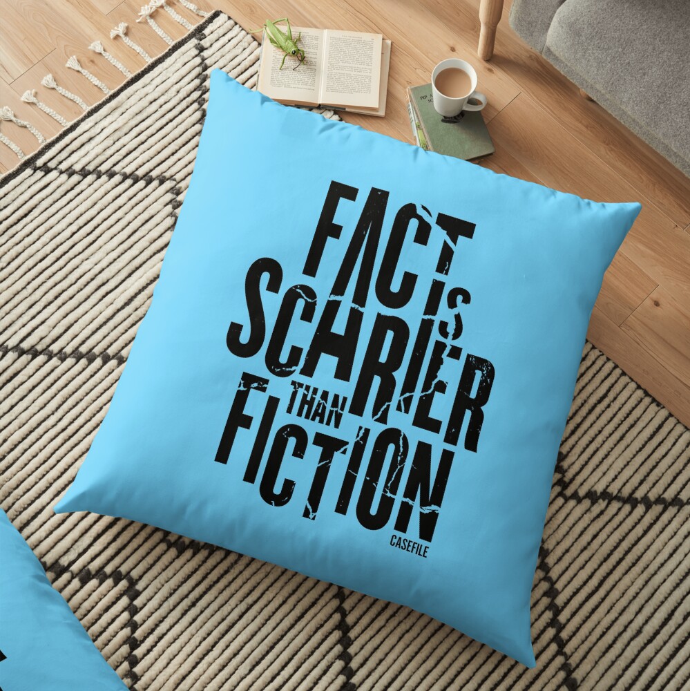Casefile True Crime – Fact Is Scarier Than Fiction (Dark) Floor Pillow