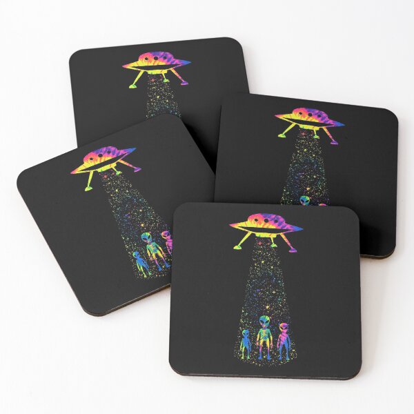 Item preview, Vintage 1970's 80's Tie Dye Groovy Space Aliens Landing designed and sold by ThreadsNouveau.