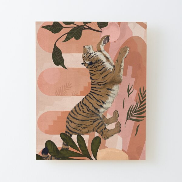 Easy Tiger Wood Mounted Print