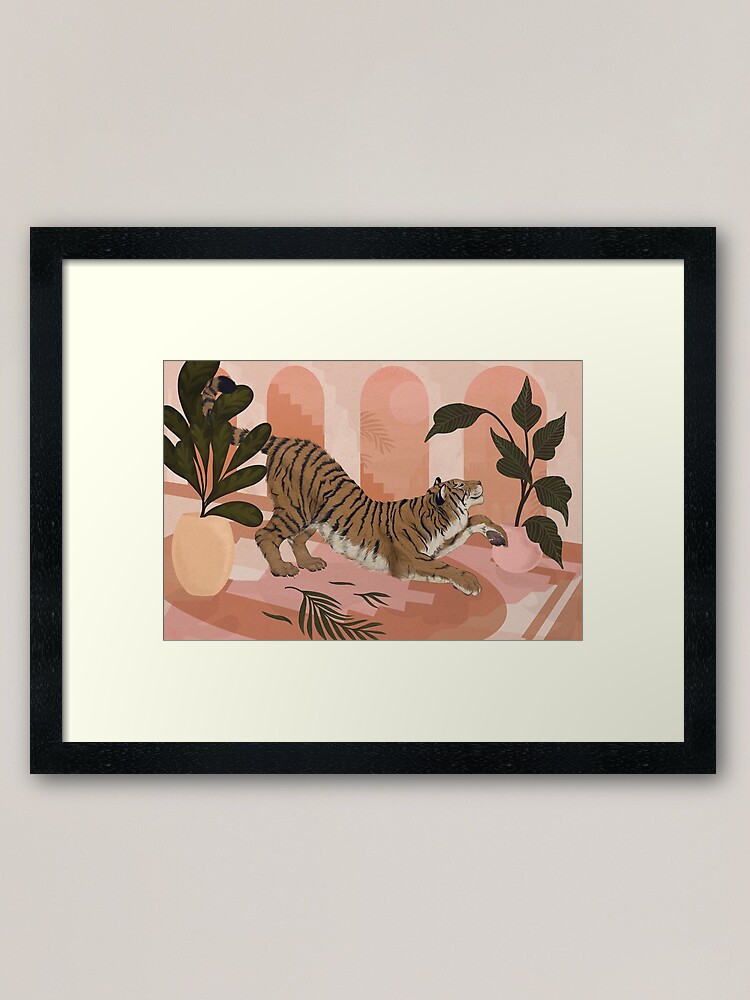 Alternative Ansicht von Ruhig Tiger Gerahmter Kunstdruck