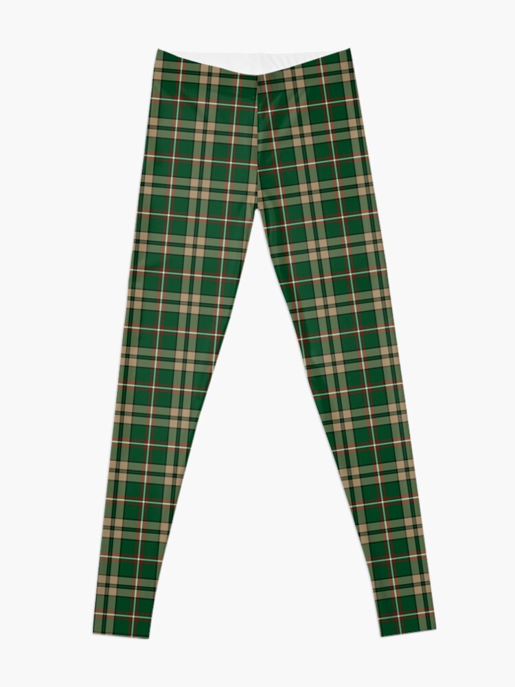 Scotstee Shop Tartan Leggings Clan Arthur Tartan Green Plaid Leggings, -  Scotstee Shop