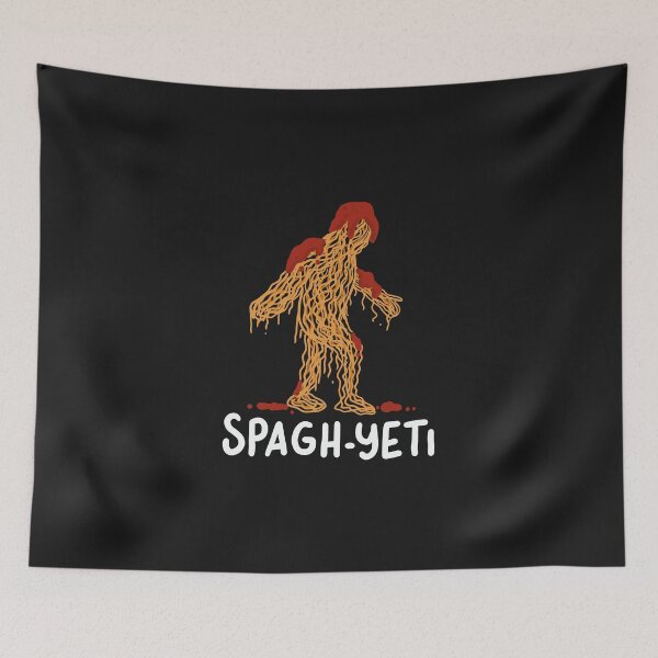 Item preview, Spagh-Yeti Noodle Monster Pasta Devil Bigfoot Mystery Grumpy Paranormal Monster Halloween designed and sold by SimonGs.