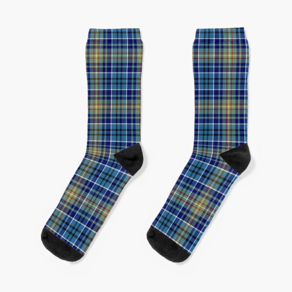 O'Sullivan Tartan Bright Blue Irish Plaid Socks