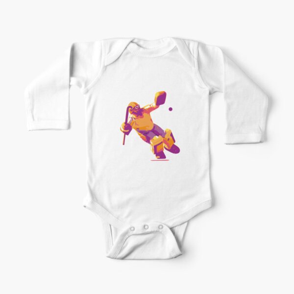 Hockey goalie colorful Long Sleeve Baby One-Piece