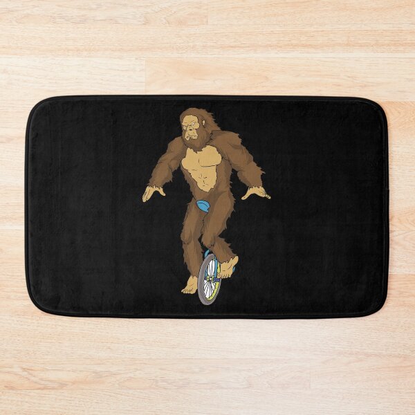 Item preview, UNICYCLE / BIGFOOT: Grumpy Bigfoot Riding Unicycle Sasquatch Yeti Wild Beast Gift Idea designed and sold by SimonGs.