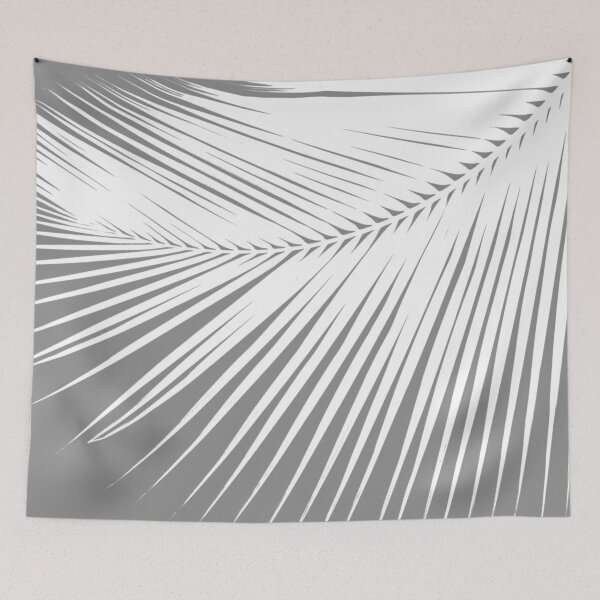 Item preview, Palm Leaf, Grey / Gray and White designed and sold by Marymarice.