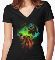 Camiseta entallada de cuello en V Bounty Hunter of Space