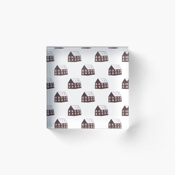 House repeat pattern Acrylic Block