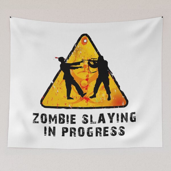 Item preview, Zombie slaying in progress designed and sold by Kam-designs.