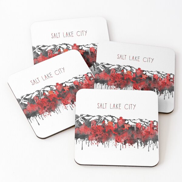 Item preview, Salt Lake City Utah, Salt Lake City skyline, watercolor Salt Lake City designed and sold by Rosaliartbook.