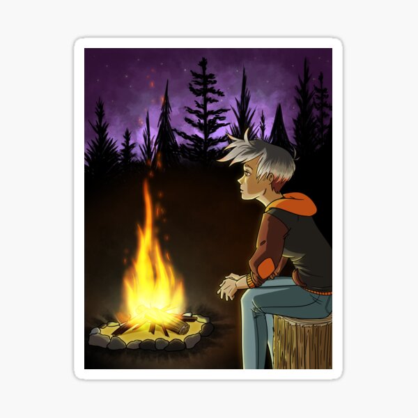 Midnight Embers Sticker