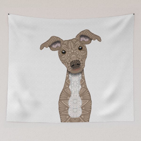 Item preview, Cute Fawn & White Italian Greyhound designed and sold by artlovepassion.