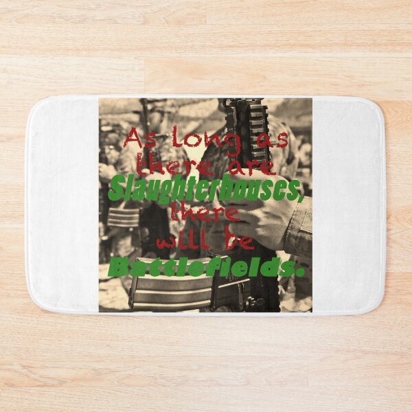 Item preview, As long as there are slaughterhouses, there will be battlefields. Leo Tolstoy Vegan Quote designed and sold by azule1.
