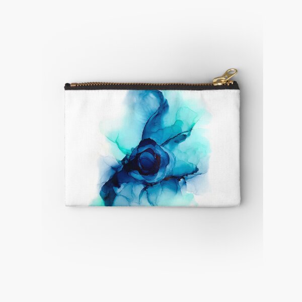 Item preview, Blue floral design, alcohol ink designed and sold by Sindy Fischer.