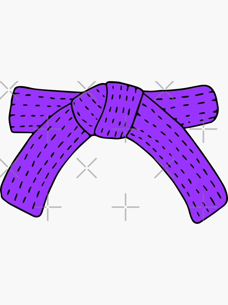 " Martial Arts Purple Belt Sticker" Sticker by Polishthestone Redbubble