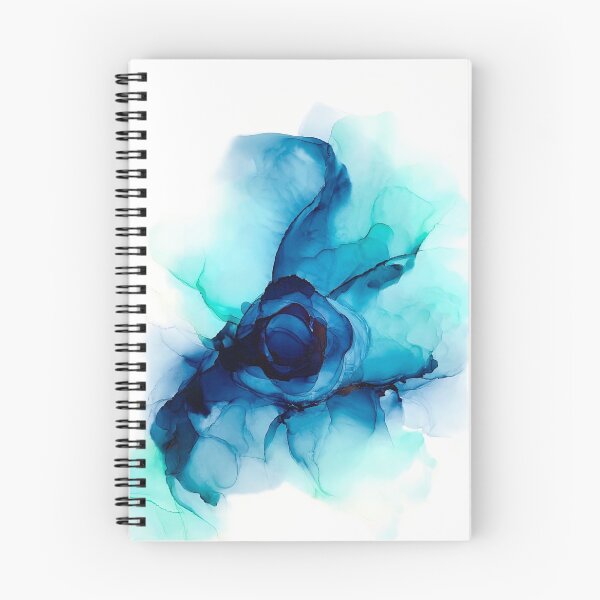 Item preview, Blue floral design, alcohol ink designed and sold by Sindy Fischer.