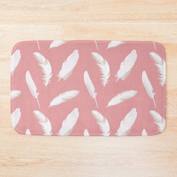 Item preview, White Feather Print on Shell Pink designed and sold by Marymarice.