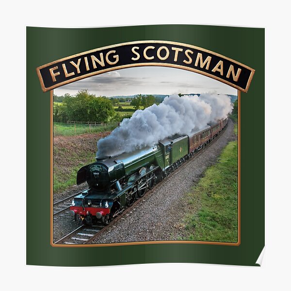 Flying Scotsman and Nameplate Poster