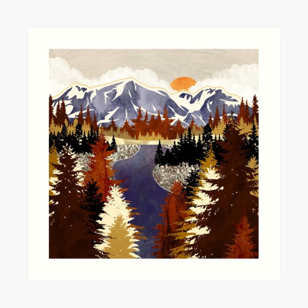 Autumn River Art Print