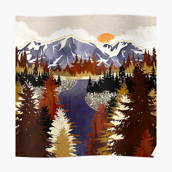 Autumn River Poster