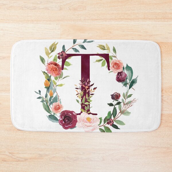 Item preview, Floral Wreath Monogram - T designed and sold by Amanda-Lakey.