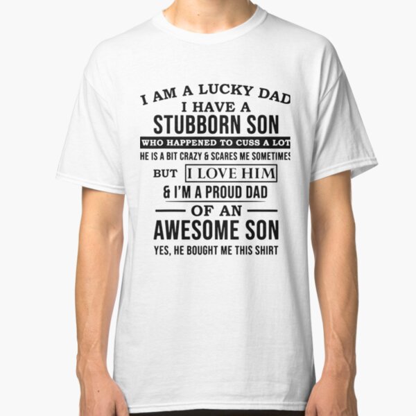 lucky dad t shirt son