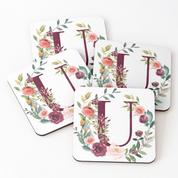 Item preview, Floral Wreath Monogram - U designed and sold by Amanda-Lakey.