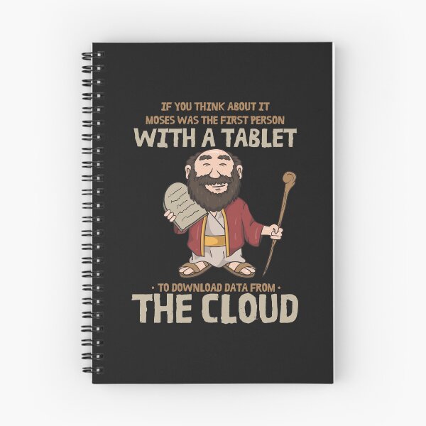 Item preview, Moses Was The First Person With A Tablet / Funny Religious Cloud Computing  designed and sold by SimonGs.
