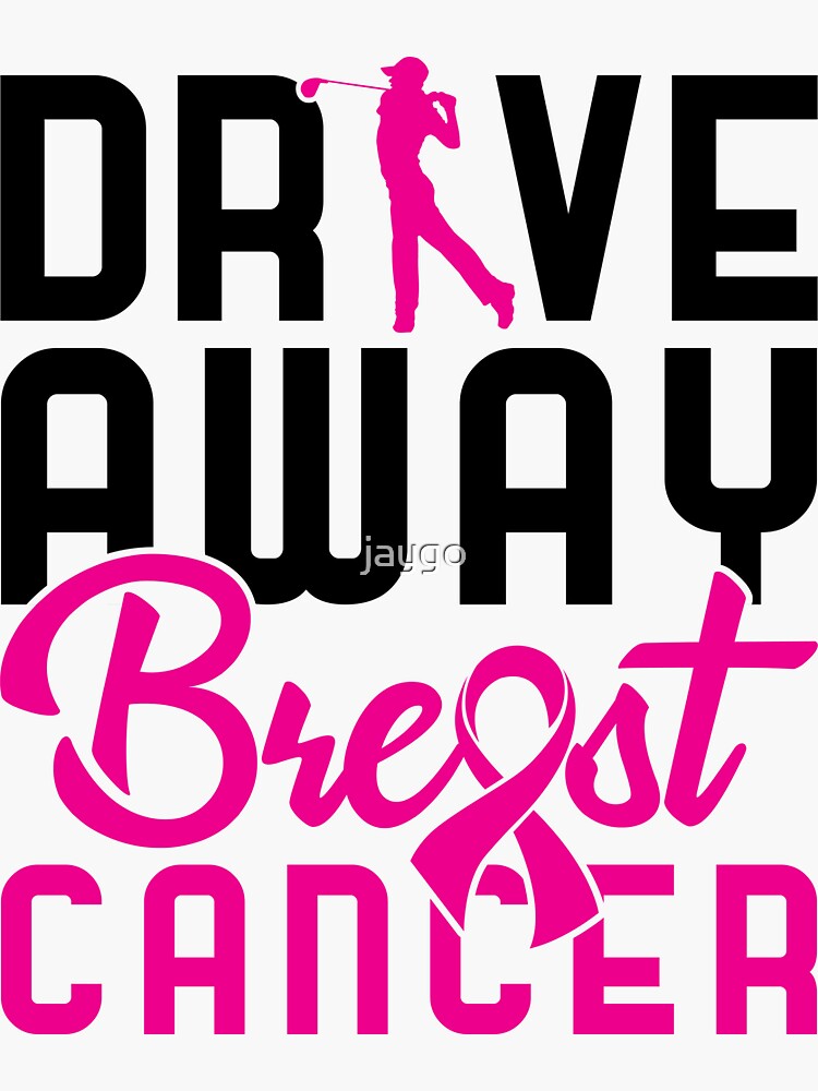 golf-breast-cancer-drive-away-breast-cancer-sticker-by-jaygo