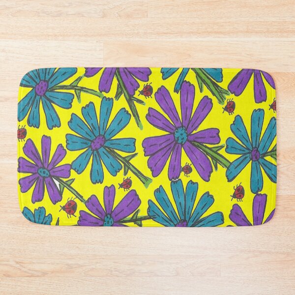 Item preview, Cosmos and Lady Bugs on Yellow  designed and sold by DanielleGensler.