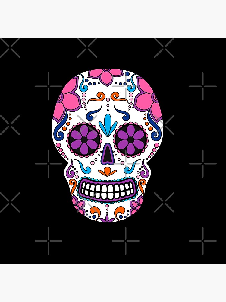 Skull Day of the Dead Death Skeleton Sugar Skull Mexican Halloween Coco Día  de Los Muertos | Art Board Print