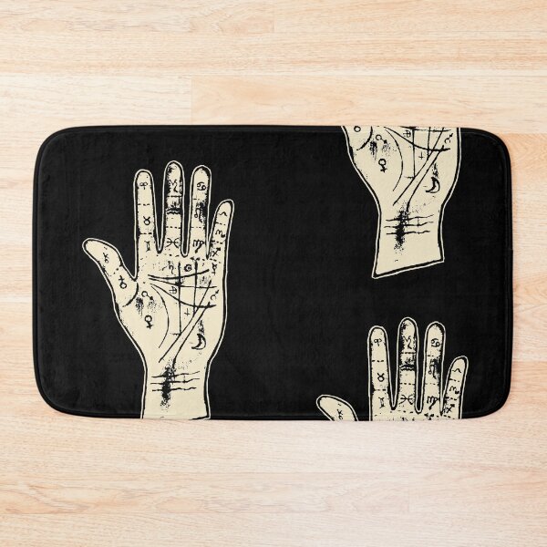 Item preview, Palmistry hand on a black background designed and sold by NONUMMYdesign.