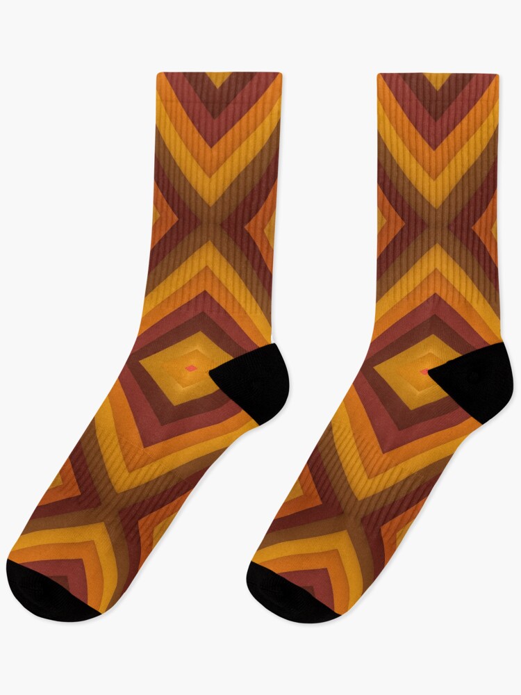 Thumbnail 1 of 5, Socks, Symmetrical Pattern in Fall Colors designed and sold by lyle58.