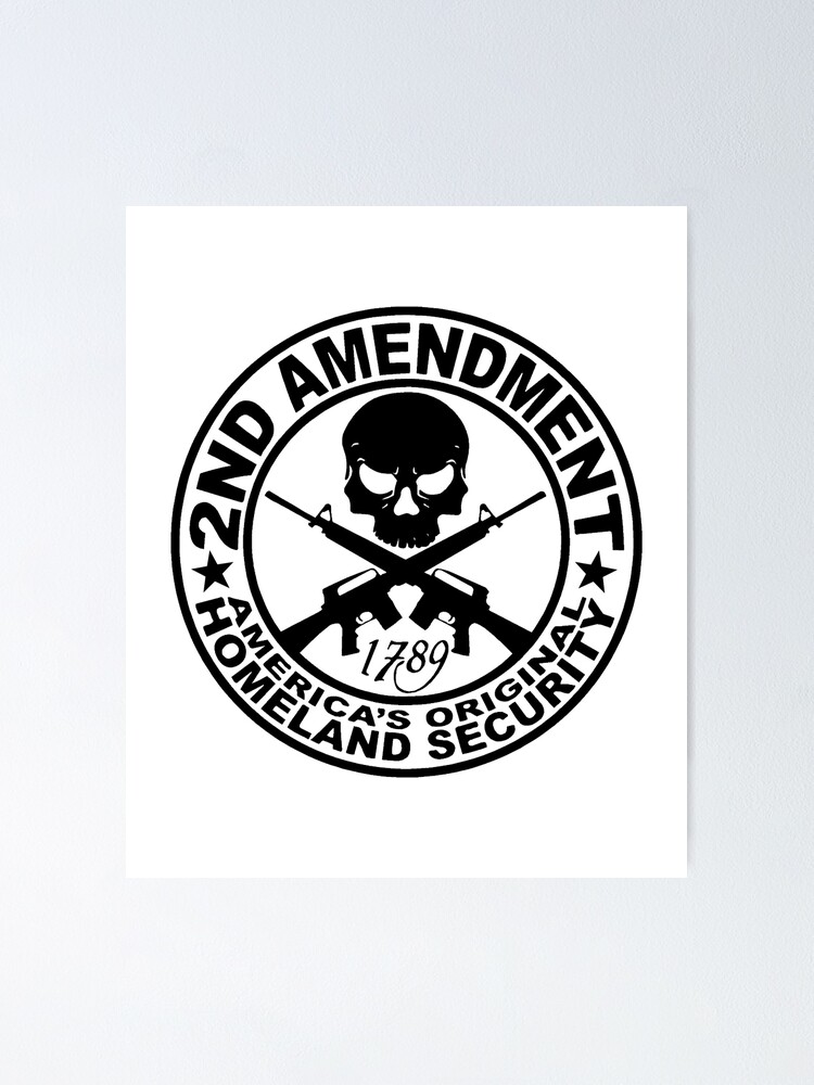 2nd Amendment 5 Inch Americas Original Homeland Security Round Bumper Sticker Decal 