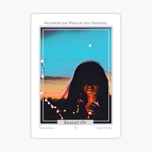 Baalat Ov (Witch/Shamaness) from Eht/Aht: a netivot wisdom oracle Sticker