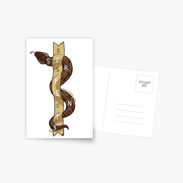 Respect Serpents: Ball Python Postcard