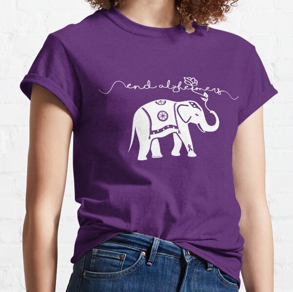 End Alzheimers with elephant Classic T-Shirt