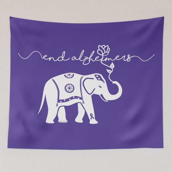 Item preview, End Alzheimers with elephant  designed and sold by Steph Gibbons.