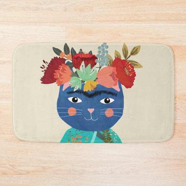 Item preview, Frida cat with flower crown by Mia Charro designed and sold by MiaCharro.