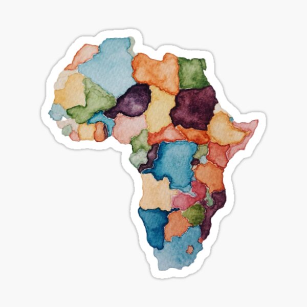 Watercolor Africa Sticker