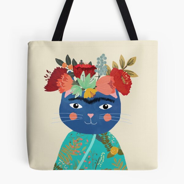 Item preview, Frida cat with flower crown by Mia Charro designed and sold by MiaCharro.