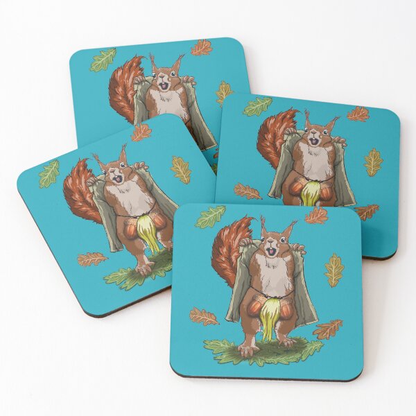 Item preview, Twisted Beatrix (Sammy the Flashing Squirrel) With leaves Teal designed and sold by MaGJiC Art.