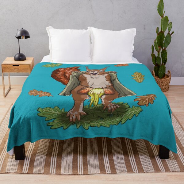 Item preview, Twisted Beatrix (Sammy the Flashing Squirrel) With leaves Teal designed and sold by MaGJiC Art.
