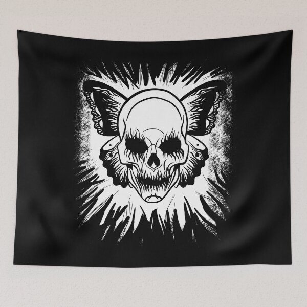 Item preview, Butterfly skull punk T-shirt hardcore rock black  designed and sold by Tasia  Ka.