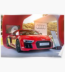 Audi R8 in Red Poster