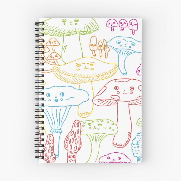 Item preview, Cute Mushrooms Line Work designed and sold by abamber.