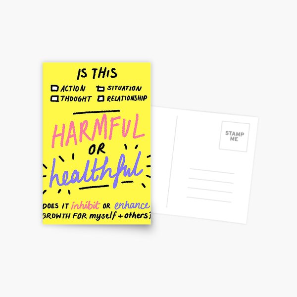 harmful or healthful Postcard